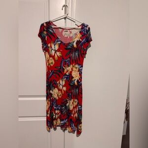 Lascana Women’s Red Multi Lightweight Floral Dress
